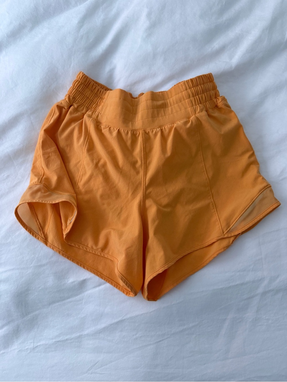 lululemon athletica Bright Orange Running Shorts